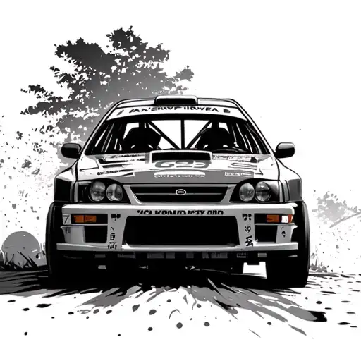 Impreza Gc8 555 Rally Car Off Road Drivibg From Left To Right