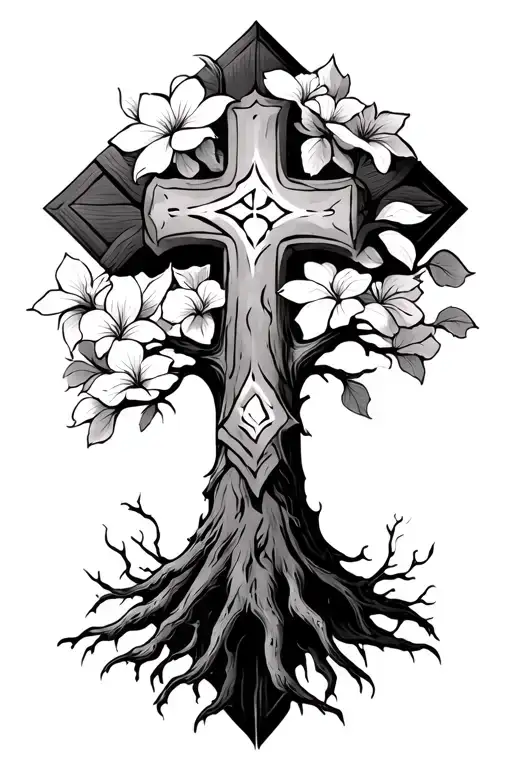 Cross Dogwood Tree Three Nails