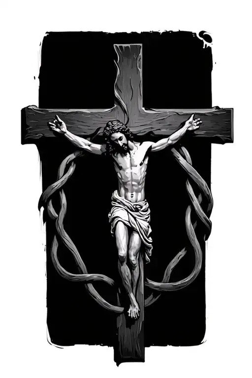 Jesus Cross Intertwined