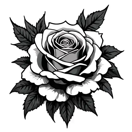 Rose Tattoo Incorporating Brazillian Jiu Jitsu