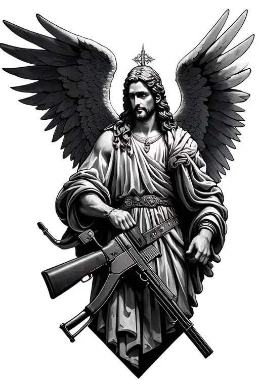 St Michael Arcangel With Rifle