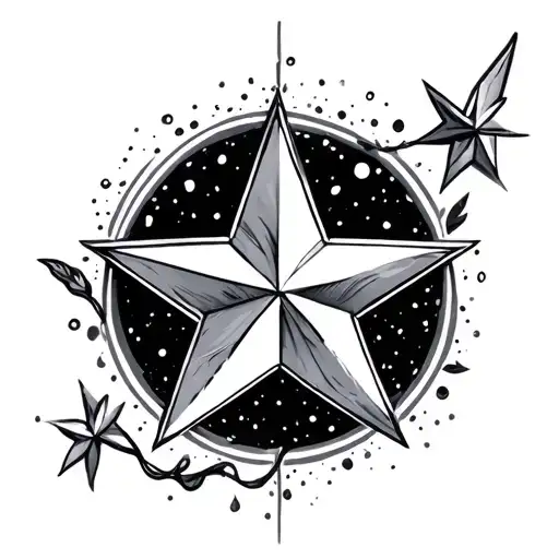 Unique Star Tattoo Arm