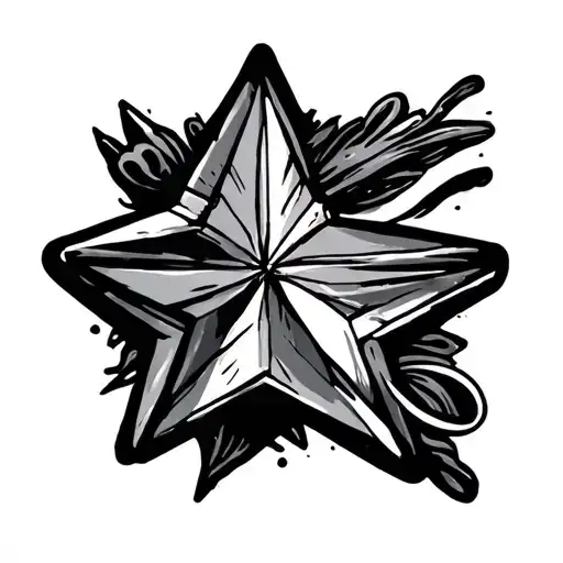 Unique Star Tattoo Arm Sleeve