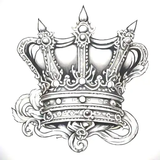 B With A Crown On Top Left