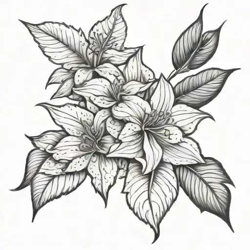 Carnation And Poinsettia Lily