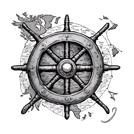 Ship Wheel Map Inside