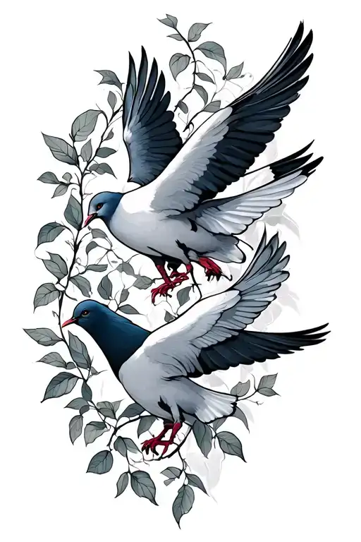 3 Doves And Vines