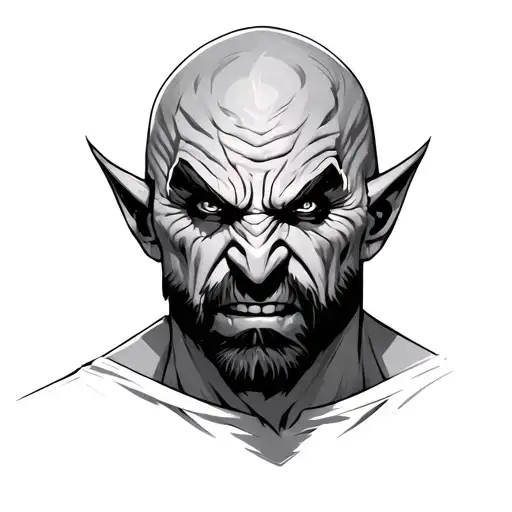 Azog From The Hobbit With Pure Black Eyes
