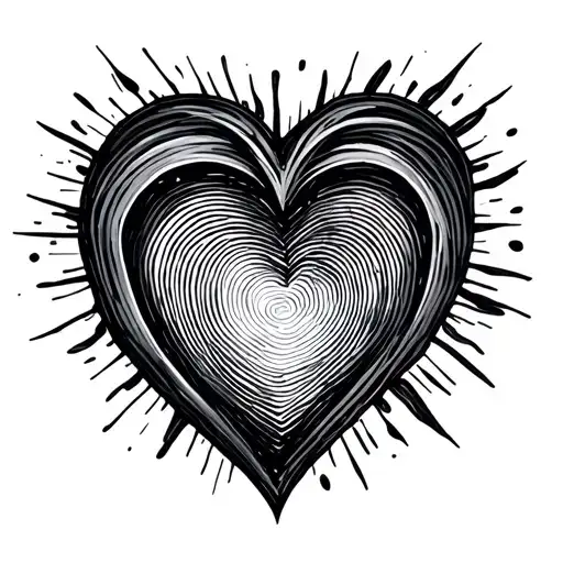 Heart Shape With Finger Print