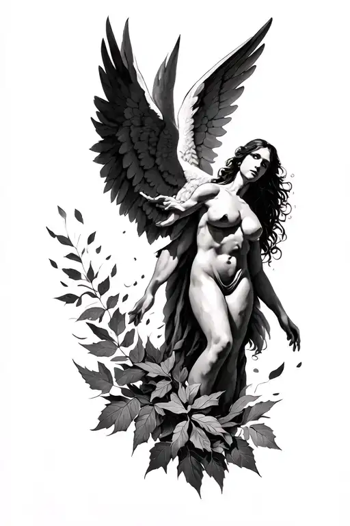 Leaves Tatoo On My Haand Coming Into Falling Angel Lucyfer Fighting With The Micheal Archangiel