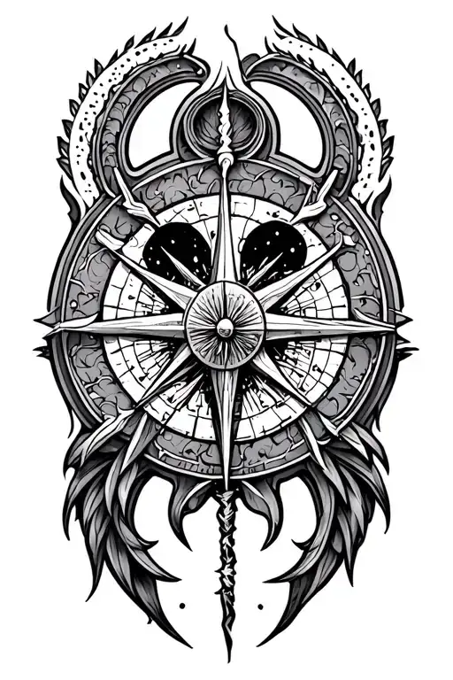 Vegvisir Symbol Incorporating Elements