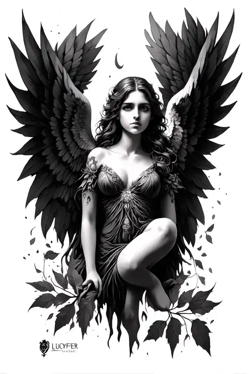 Leaves Coming Into The Fallen Angel Lucyfer