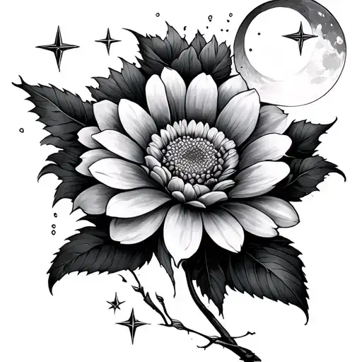 Chrysanthemum Moon Stars