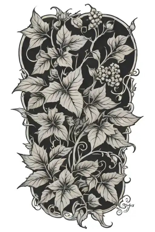 Ivy Tattoo Design