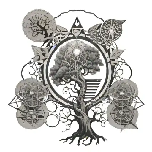 Dna Double Helix Dmt Molecule Transforming Third Eye Tree