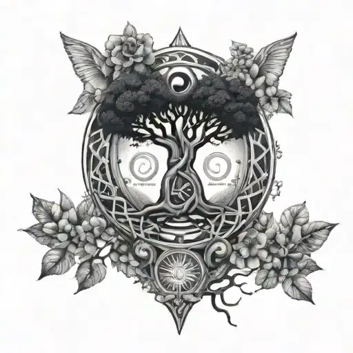 Dna Double Helix Dmt Molecule Transforming Third Eye On Top Tree Of Life