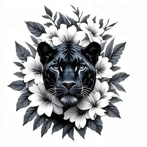 African Flowers And Black Panther