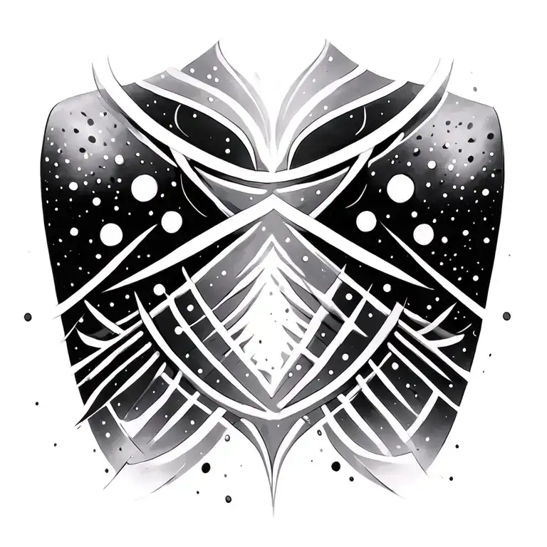 Lines And Dots On Chest Piece Elegant Tattoo Thin Lines That Direct To The Center Of Chest