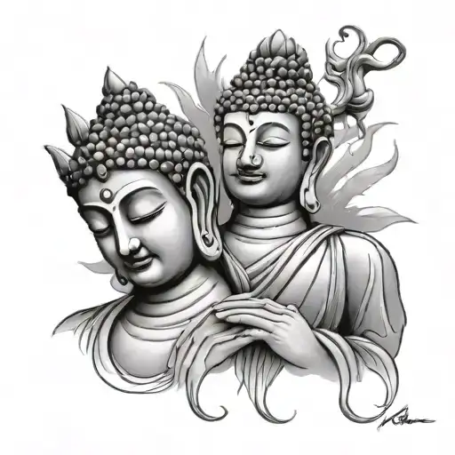Crying Buddha And Shiva