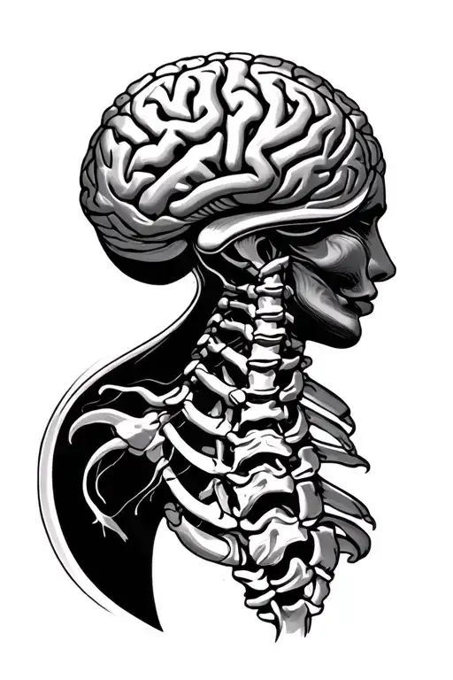 Brain Connected To Spine