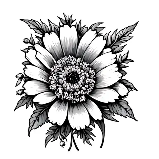 Marigolds And Cosmos Flower