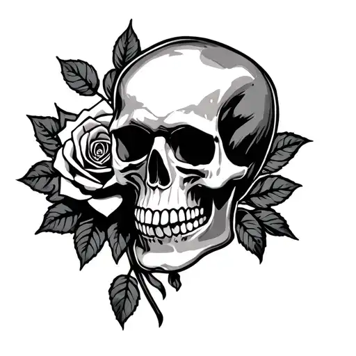 Skull And Rose