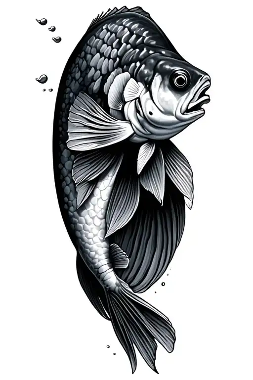 Fish Swimming Down Water Simple