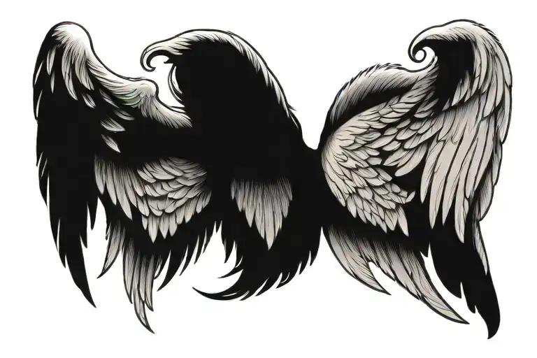 Angel Wings Spread Wide