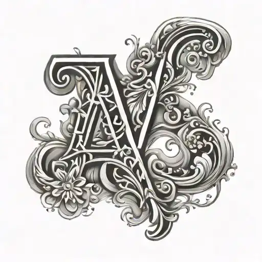 Tatto For Letter A And B Hidden