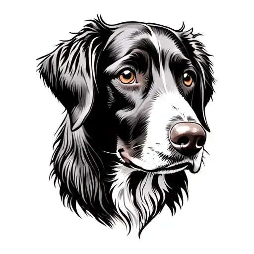 Irish Setter Dog Ears Simple Outline