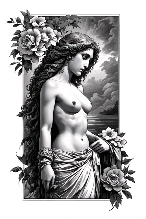 Persephone Greek God Looking To The Side With A Hot Body