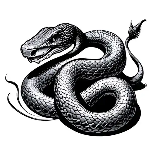 Snake Outline Full Body