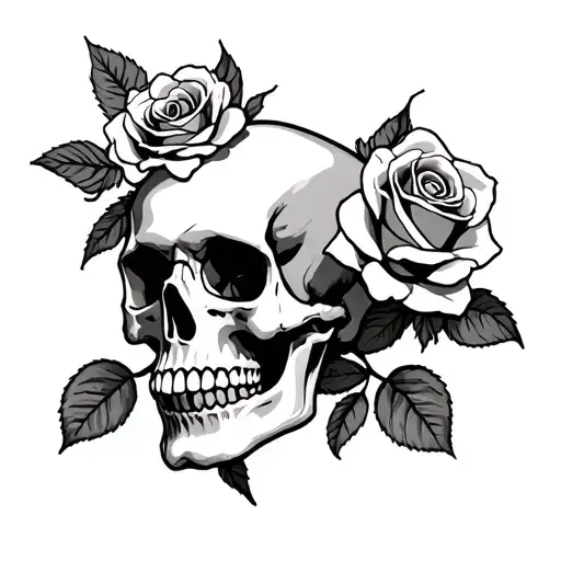 Skull And Roses Growing