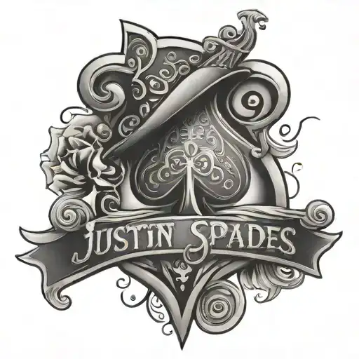 Cursive Justin Ace Of Spades