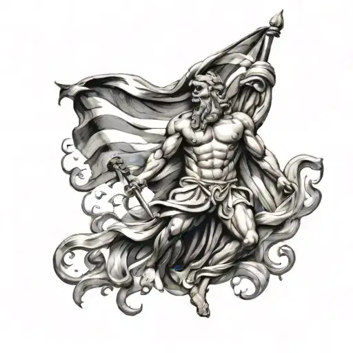 Zeus Greek Flag