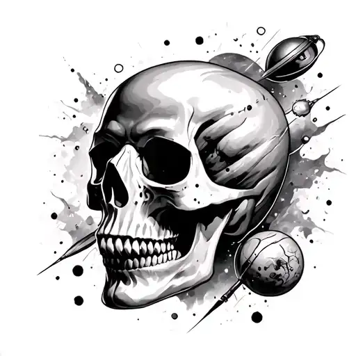 Scull And Space Theme Emotional Part Form