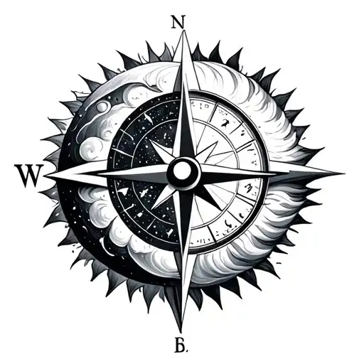 Sun Moon Compass Wave