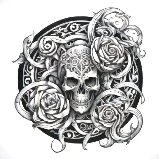 Cold Piece Of Work Design Combining Elements Intertwined