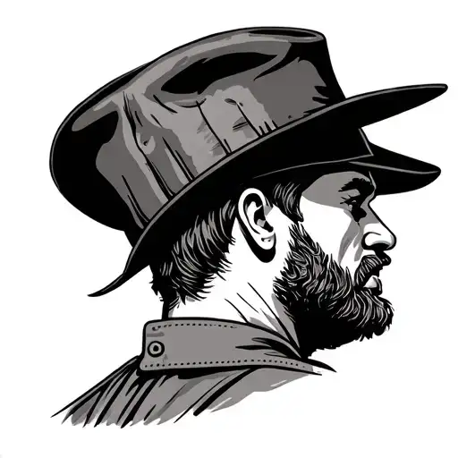 Closeup Of Lumberjacks Shirt And Hat Back Of Head