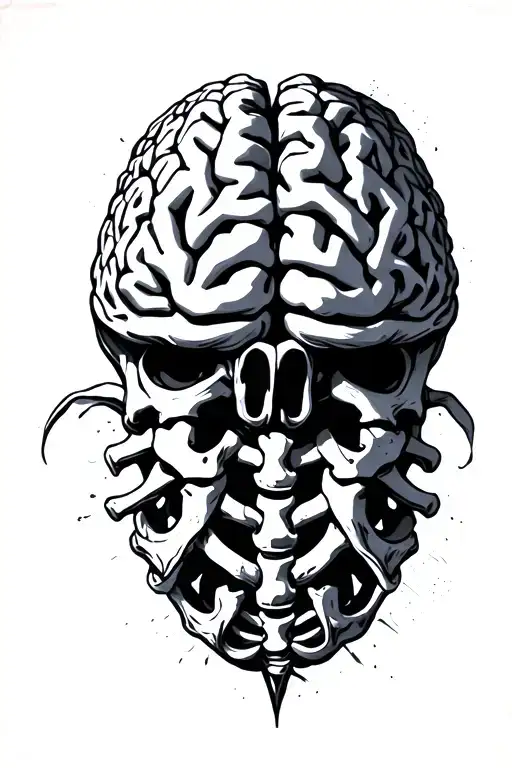 Brain Attached To Spine