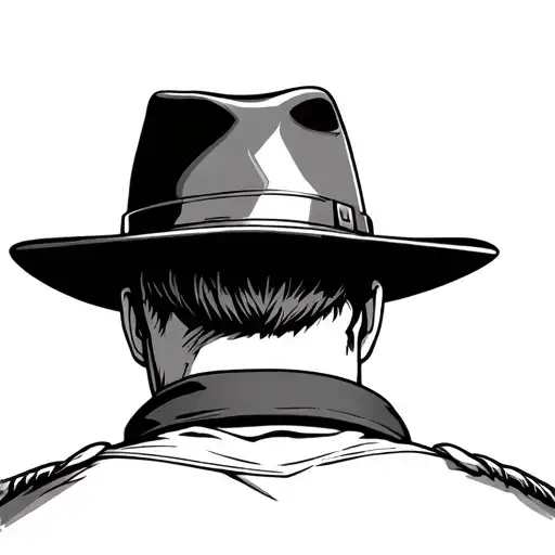 Closeup Of Lumberjacks Shirt And Hat Back Of Head