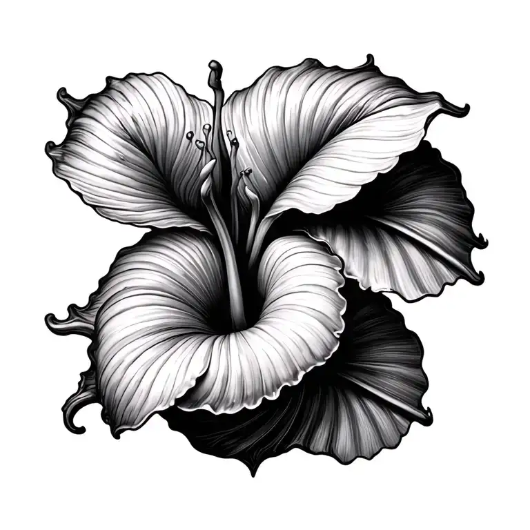 Anthurium And Seashell Held Delicately