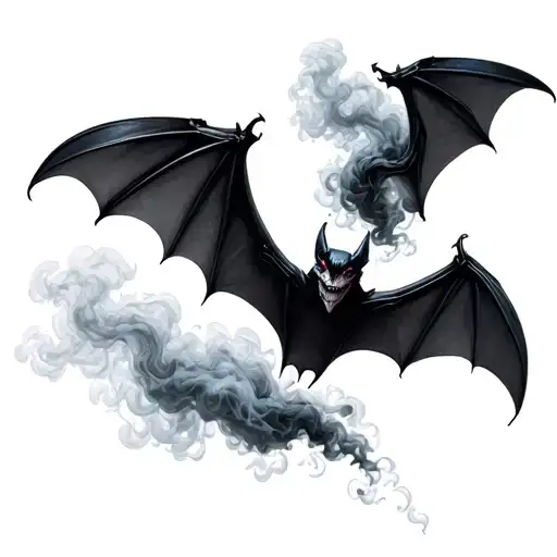 Smoke Bats Flying