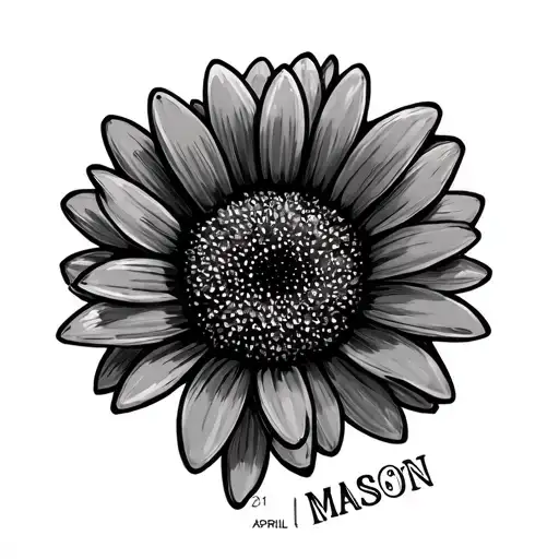 Daisy With Name Mason And Date April 21 2025