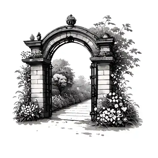 Garden With Gate Opening