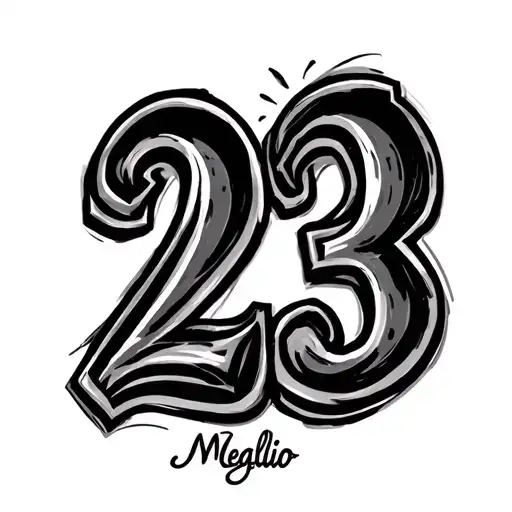 Number 23 Last Name Meglio For My Arm Sleeve Make It Manly