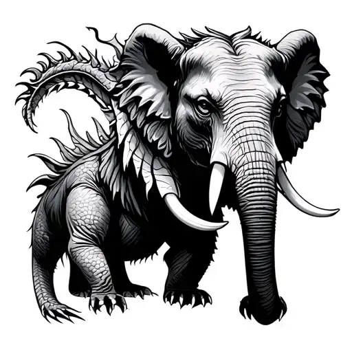 Bear Dragon And Elephant Go Together