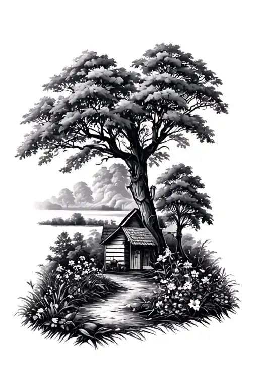 Country Garden Scene