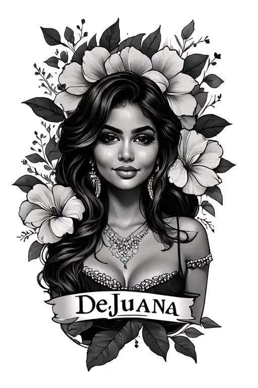 My Moms Name Which Is Dejuana And Put A Design On It