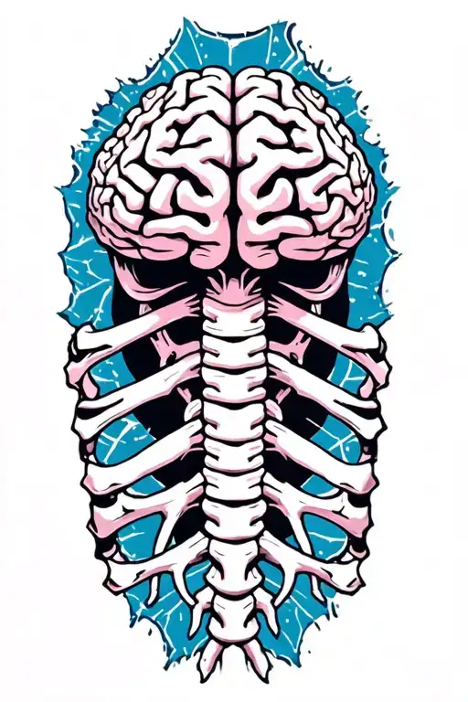 Brain Attached To Spine